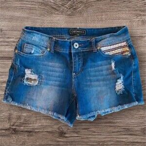 CATO PREMIUM Denim Shorts Modern Jean Blue Stretch Boho Festival Size 12